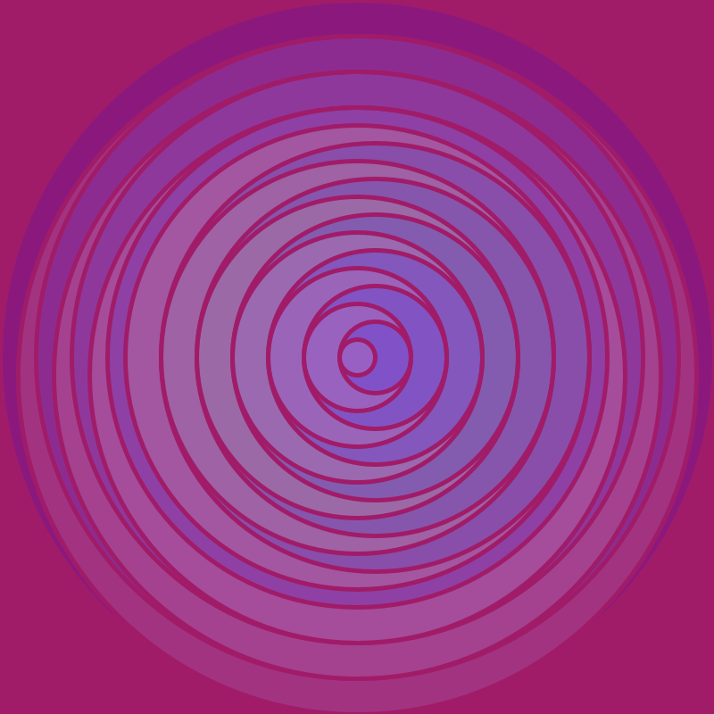 Offset Concentric Spirals - p5 Sketch