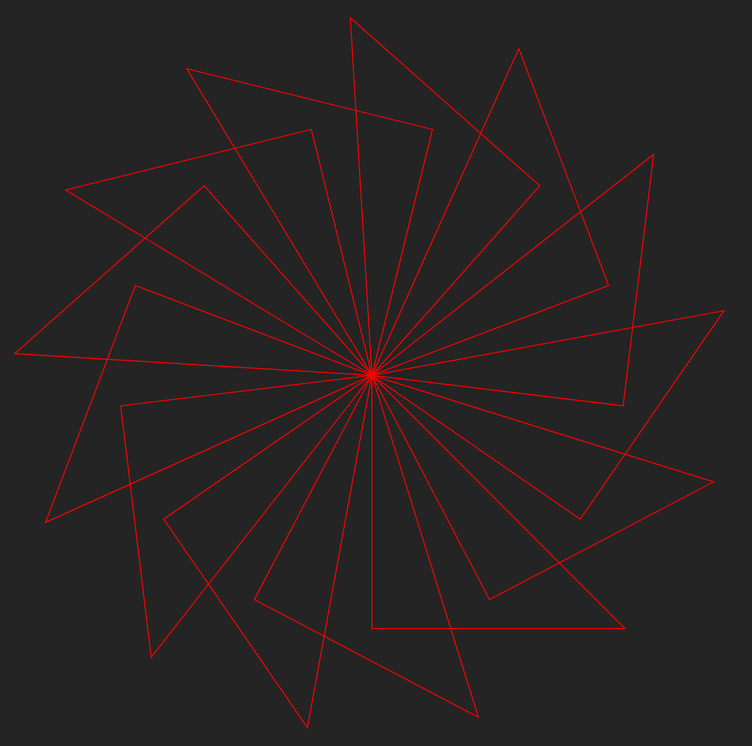 Radial Triangle Burst - p5 Sketch